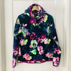FILA Sport Floral Fleece Hoodie Women’s S athletic outdoor activewear spring